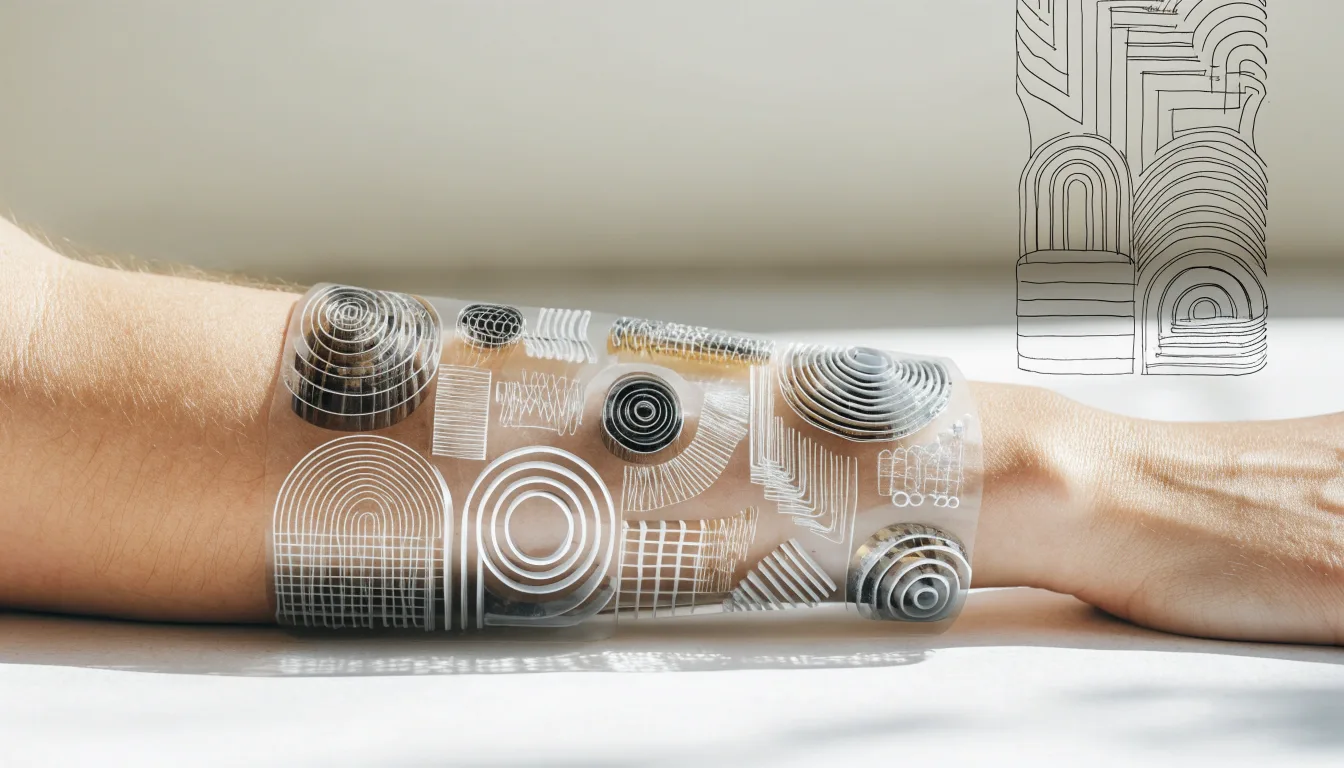 Geometryczny projekt tatuażu-opaski na przedramieniu