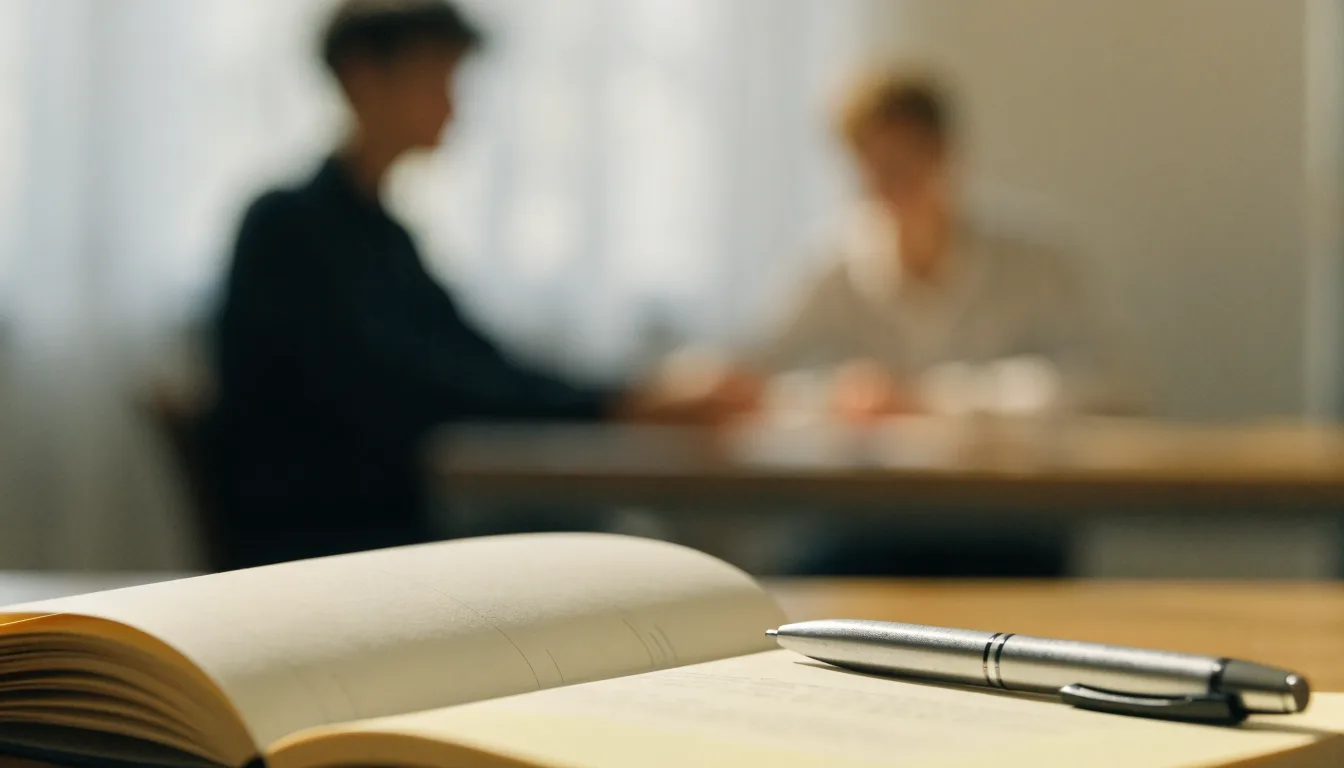 Notes i długopis przygotowane przed spokojną rozmową o kryzysie w relacji.